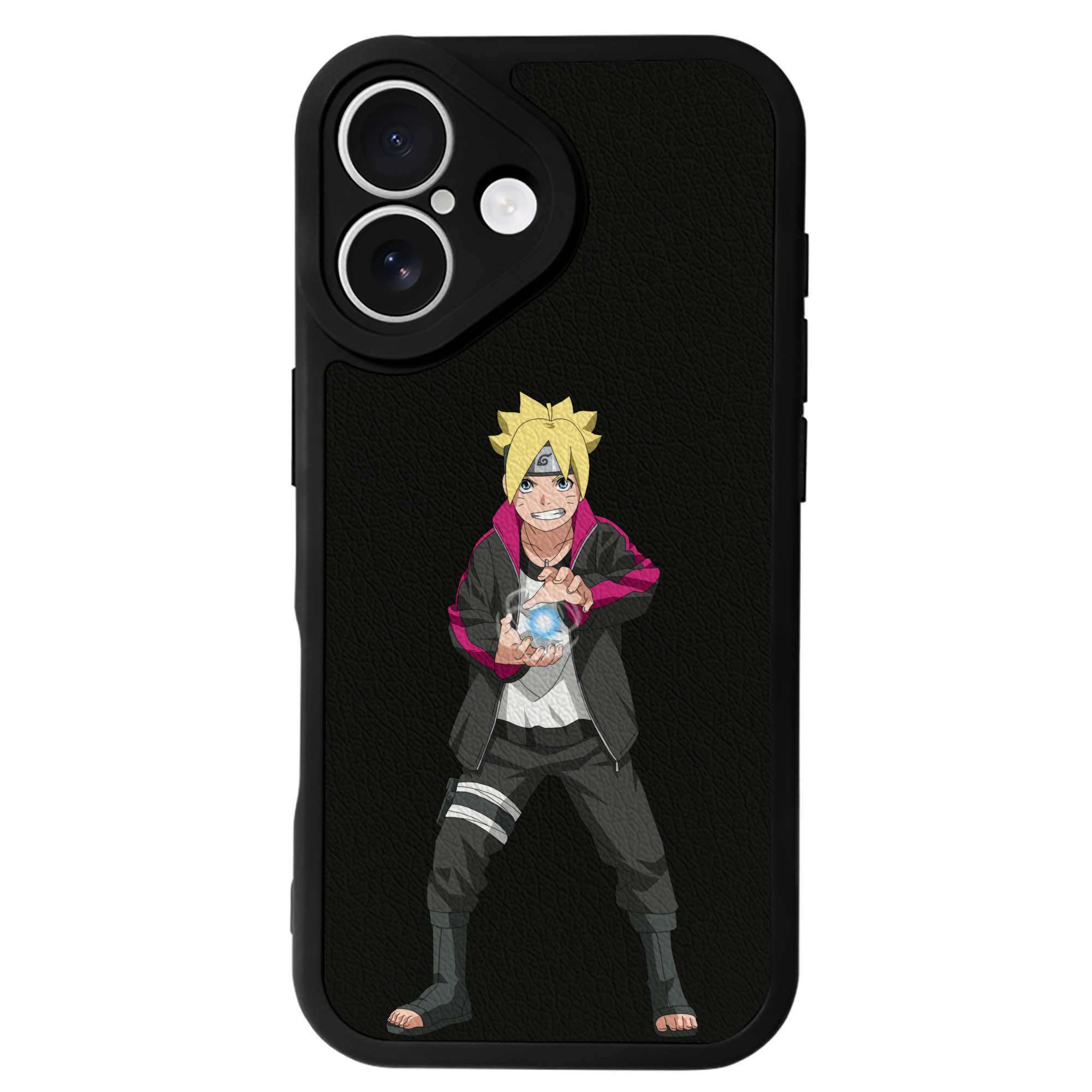 （画像用） NARUTO -ナルト- うずまき ボルト Uzumaki Boruto 【iPhone 16シリーズ対応】シリコンスマホケース（レザー調） 材質：シリコン